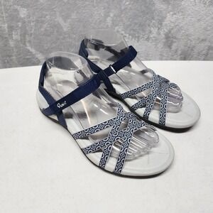 Viakix Sandals Womens Size 8 Navy Blue Gray Acadia Hiking Walking Comfort Shoes